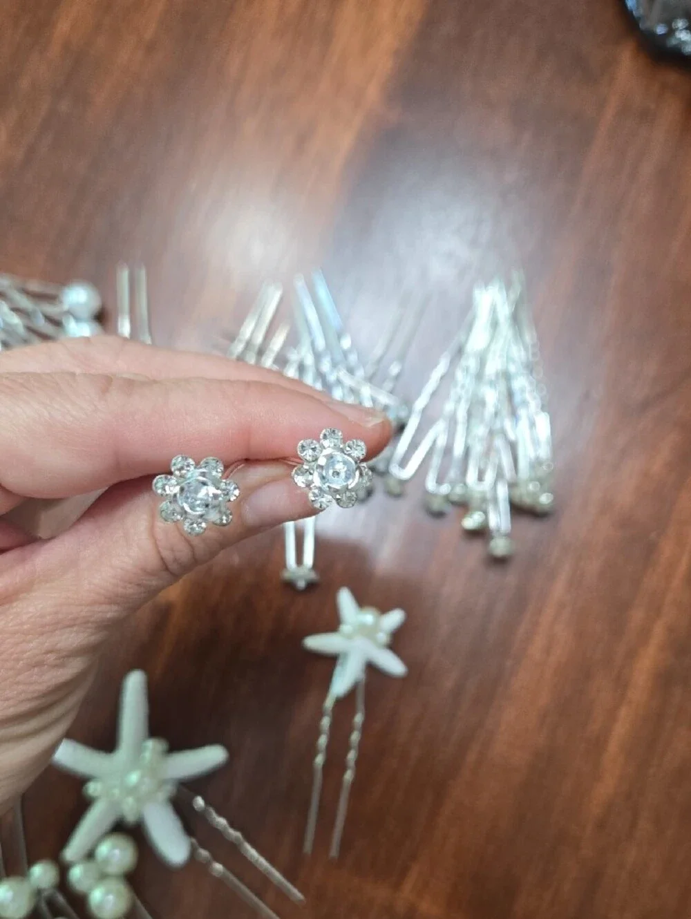 Ivory Pearl & Starfish Hair Pin Set